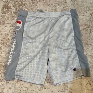Champion Men's Light Gray Mesh Athletic Shorts